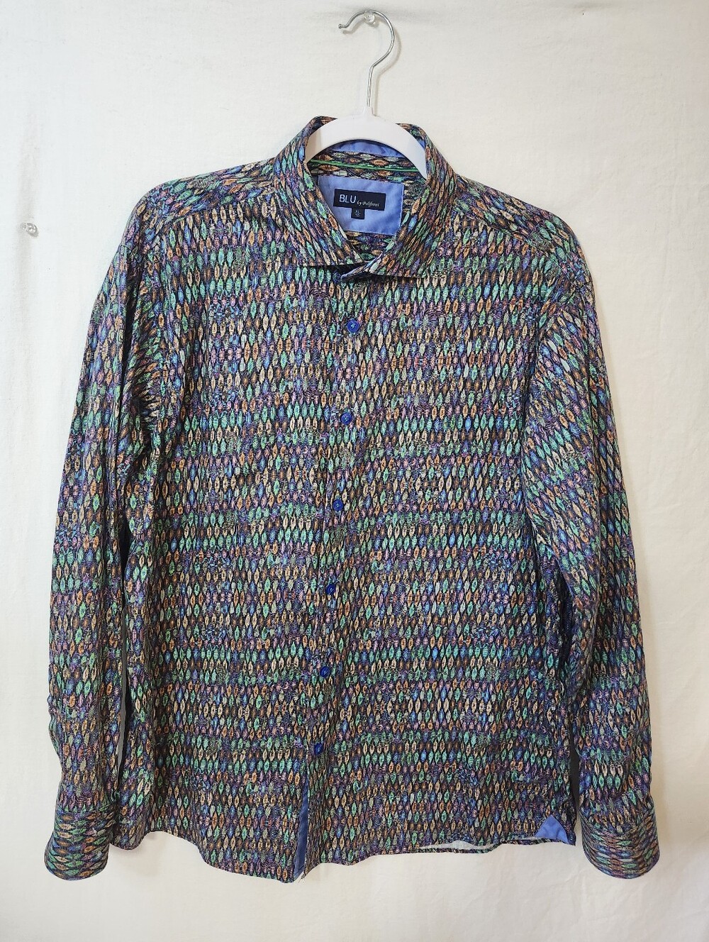BLU By Polifroni 100% Cotton Shirt. Multicolor.